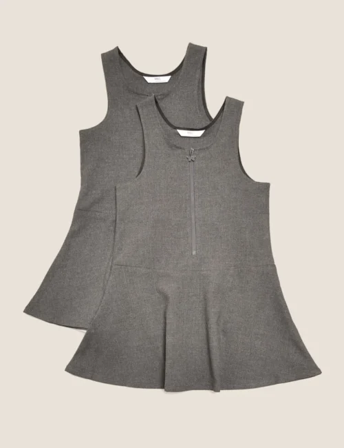 2pk Girls' Regular Skater School Pinafores (2-12 Yrs)