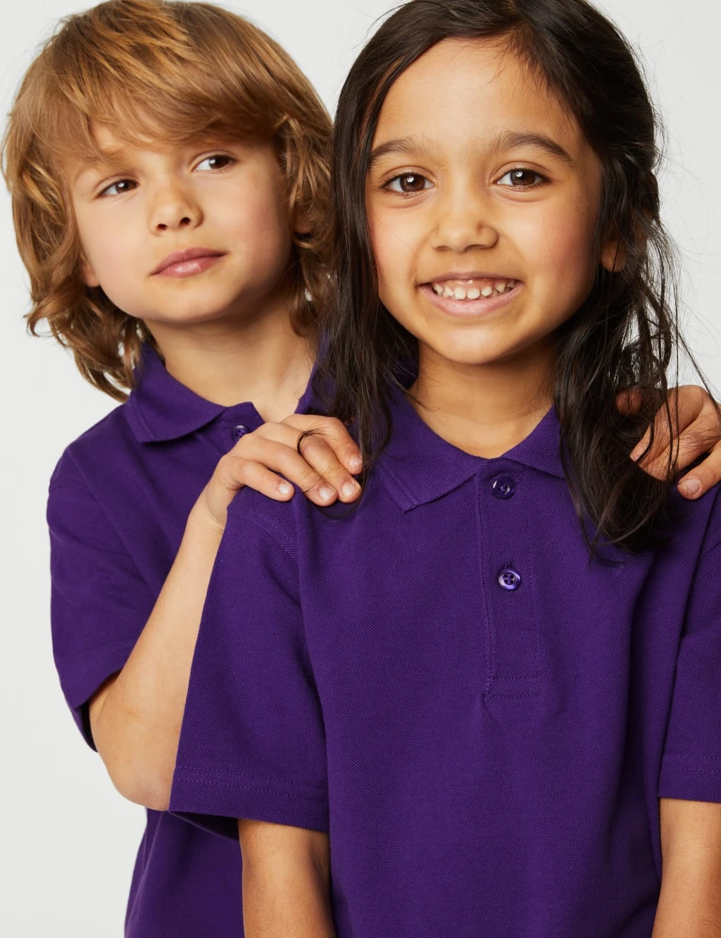 Unisex Pure Cotton School Polo Shirt (2-18 Yrs) 1 Unisex Pure Cotton School Polo Shirt (2-18 Yrs)