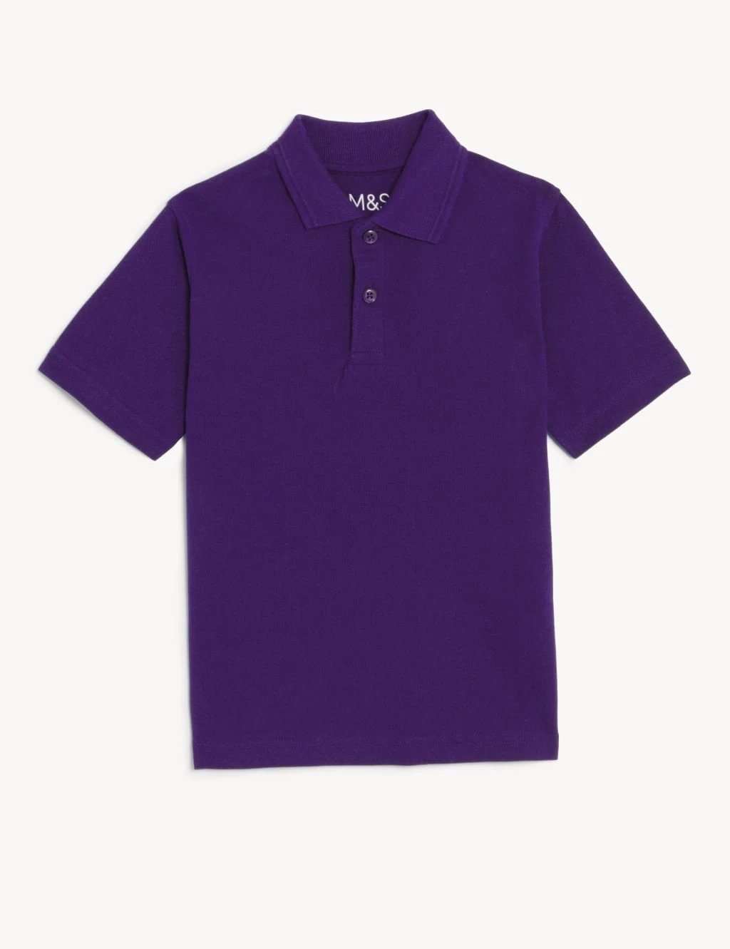 Unisex Pure Cotton School Polo Shirt (2-18 Yrs) 2 Unisex Pure Cotton School Polo Shirt (2-18 Yrs) - Image 2