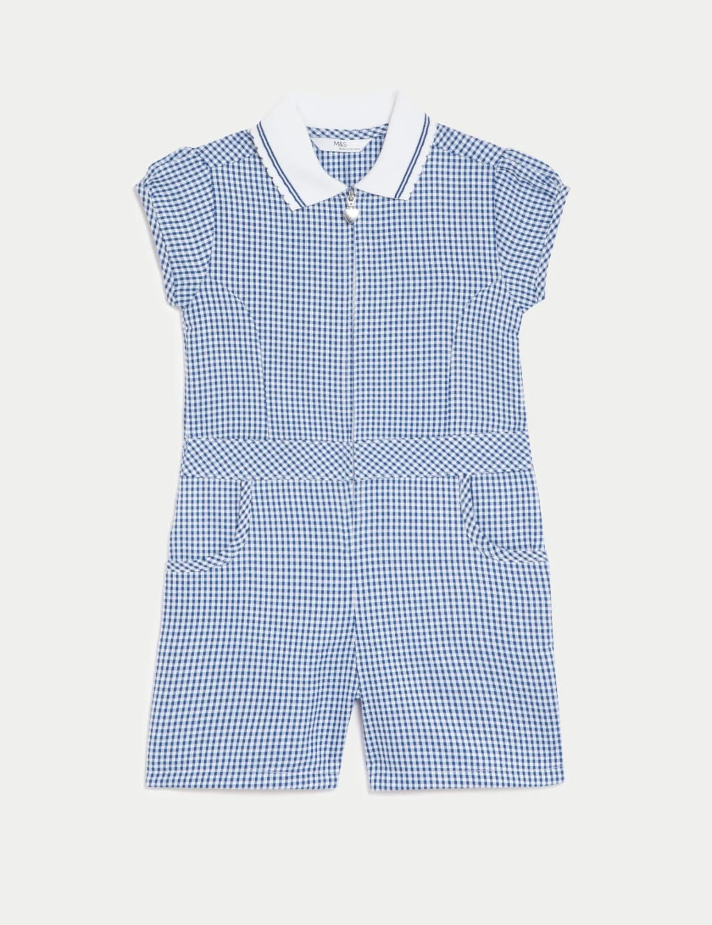 Girls' Gingham School Playsuit (2-14 Yrs) 2 Girls' Gingham School Playsuit (2-14 Yrs) - Image 2