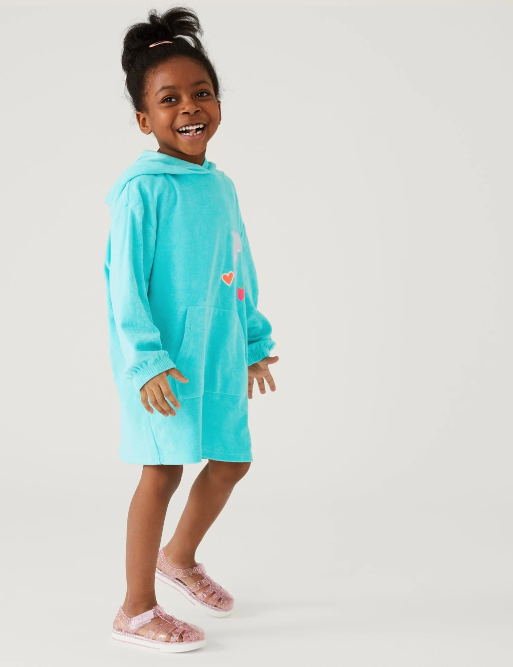 Cotton Rich Towelling Dolphin Hoodie (2-8 Yrs) 3 Cotton Rich Towelling Dolphin Hoodie (2-8 Yrs) - Image 3