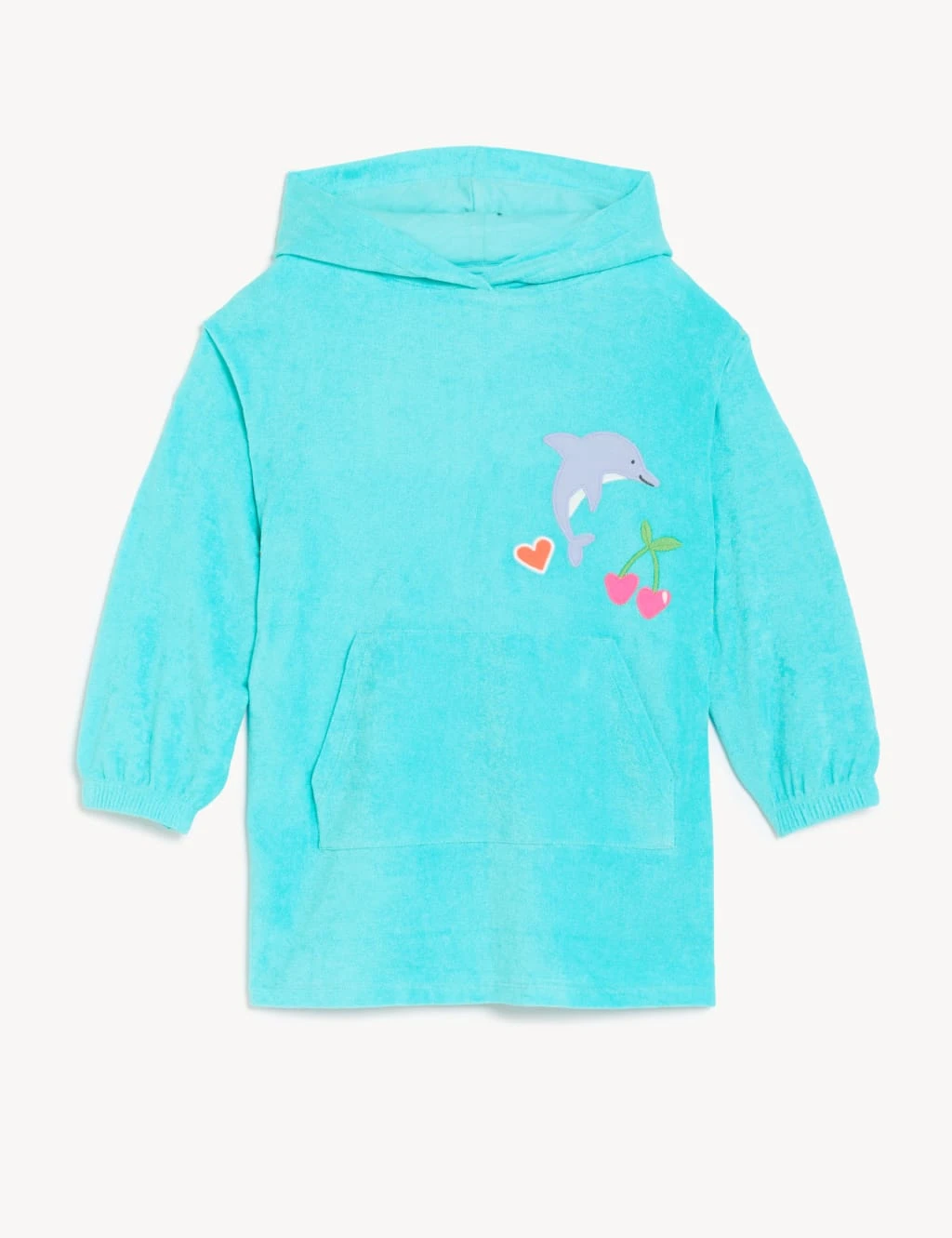 Cotton Rich Towelling Dolphin Hoodie (2-8 Yrs) 2 Cotton Rich Towelling Dolphin Hoodie (2-8 Yrs) - Image 2