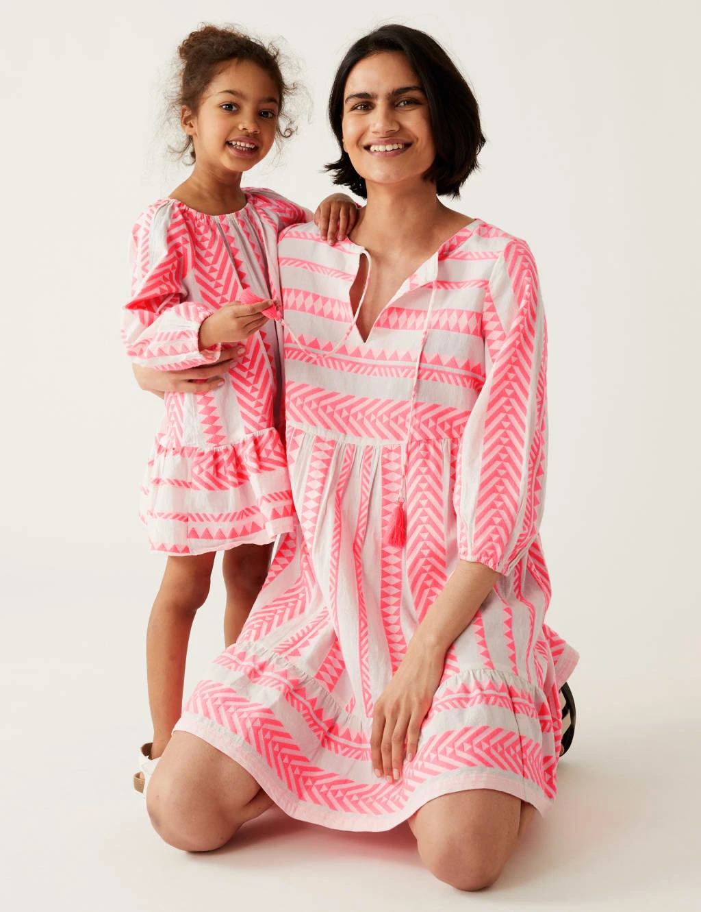 Cotton Rich Embroidered Dress (2-10 Yrs) 1 Cotton Rich Embroidered Dress (2-10 Yrs)