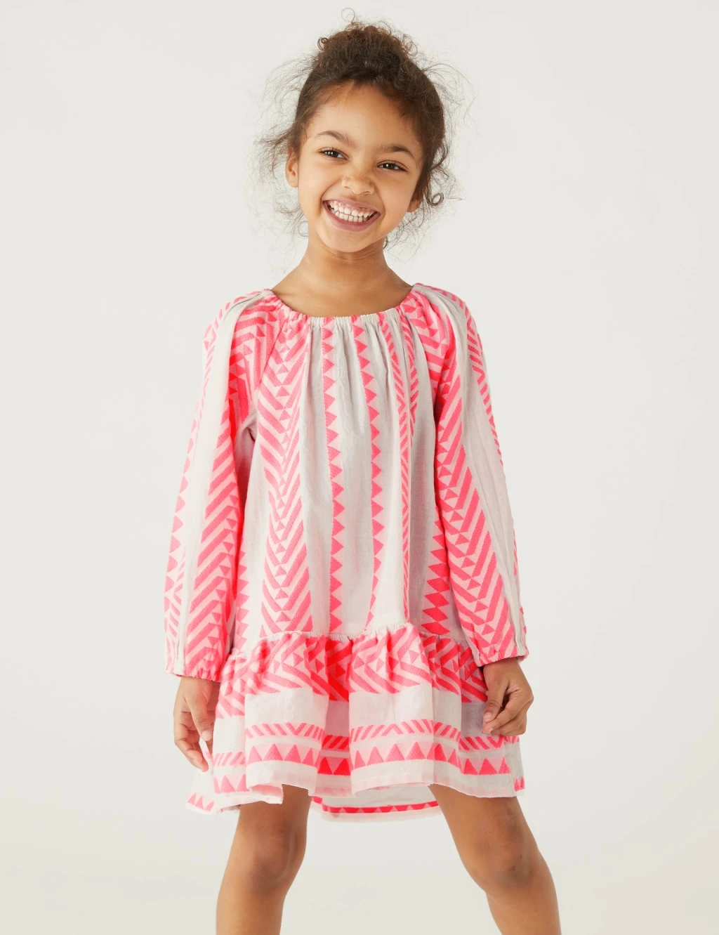 Cotton Rich Embroidered Dress (2-10 Yrs) 3 Cotton Rich Embroidered Dress (2-10 Yrs) - Image 3