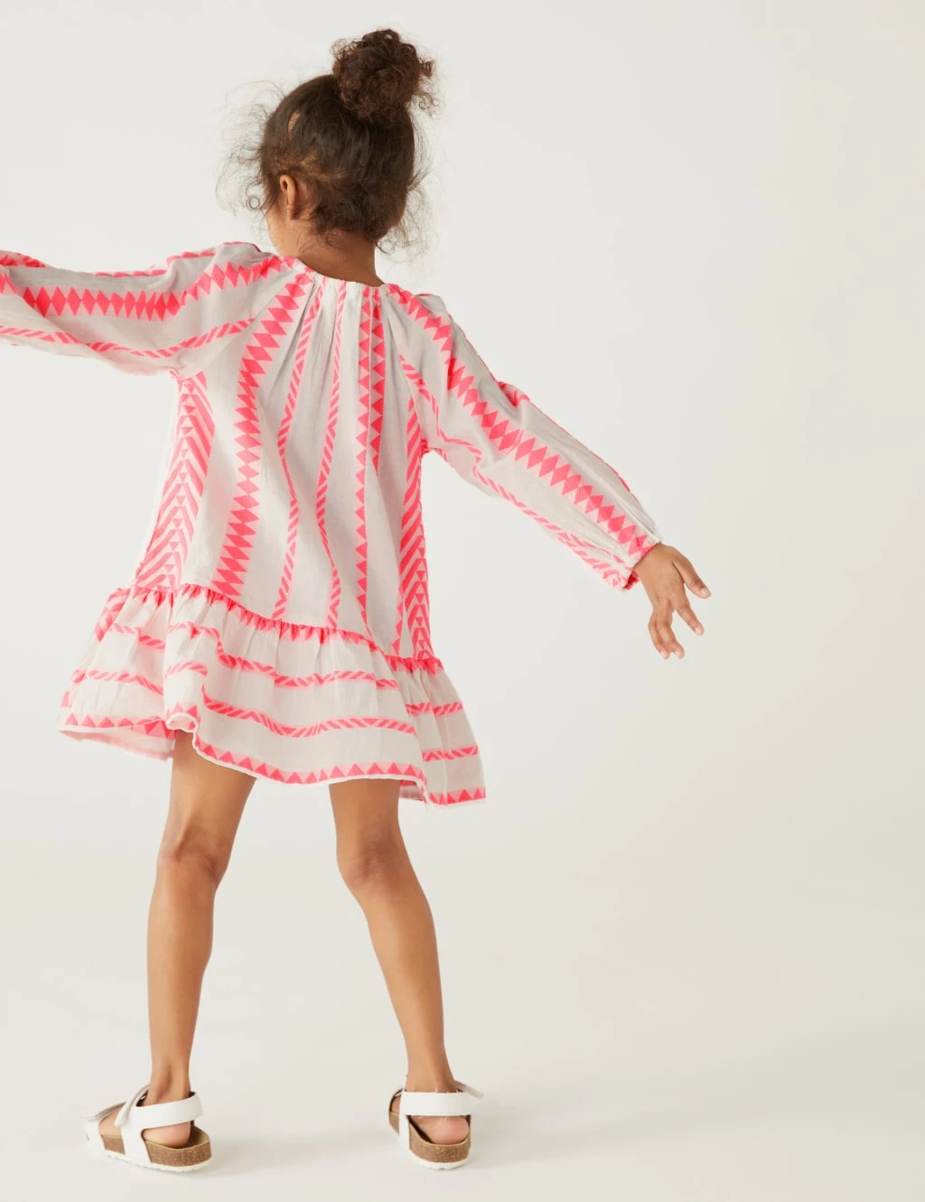 Cotton Rich Embroidered Dress (2-10 Yrs) 4 Cotton Rich Embroidered Dress (2-10 Yrs) - Image 4