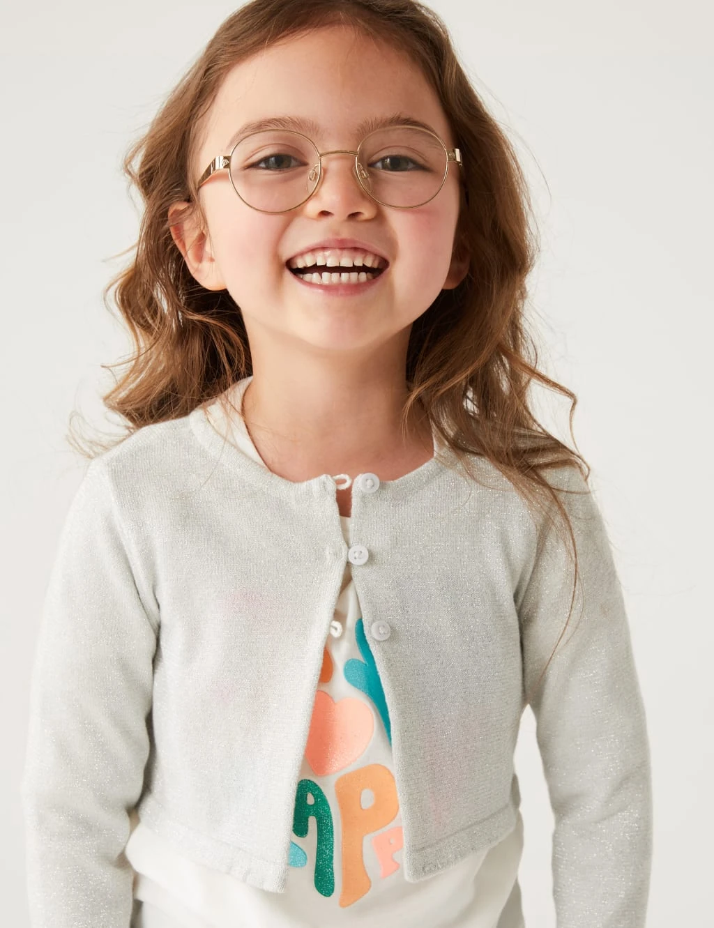 Cotton Rich Glitter Cardigan (2-8 Yrs) 3 Cotton Rich Glitter Cardigan (2-8 Yrs) - Image 3