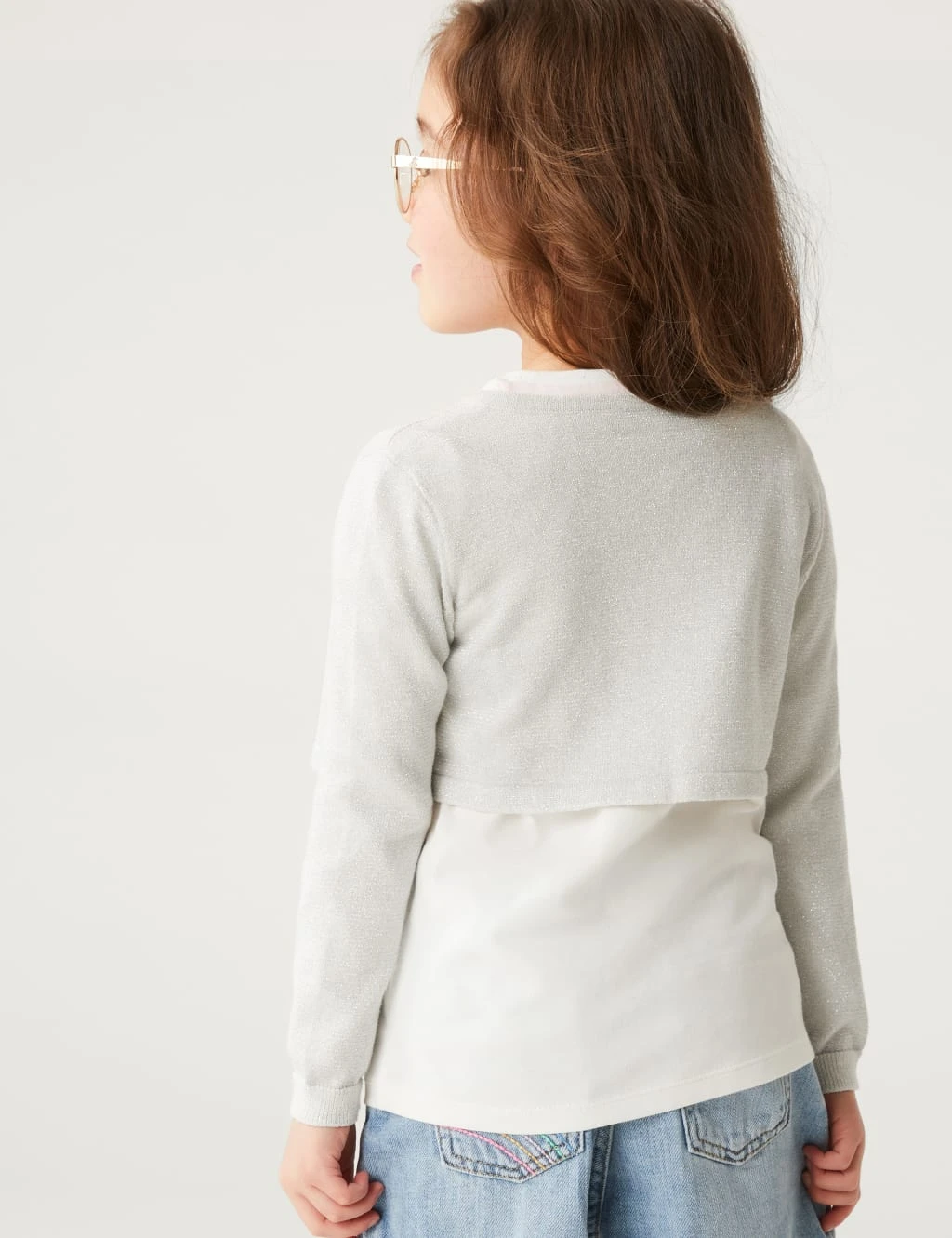 Cotton Rich Glitter Cardigan (2-8 Yrs) 4 Cotton Rich Glitter Cardigan (2-8 Yrs) - Image 4