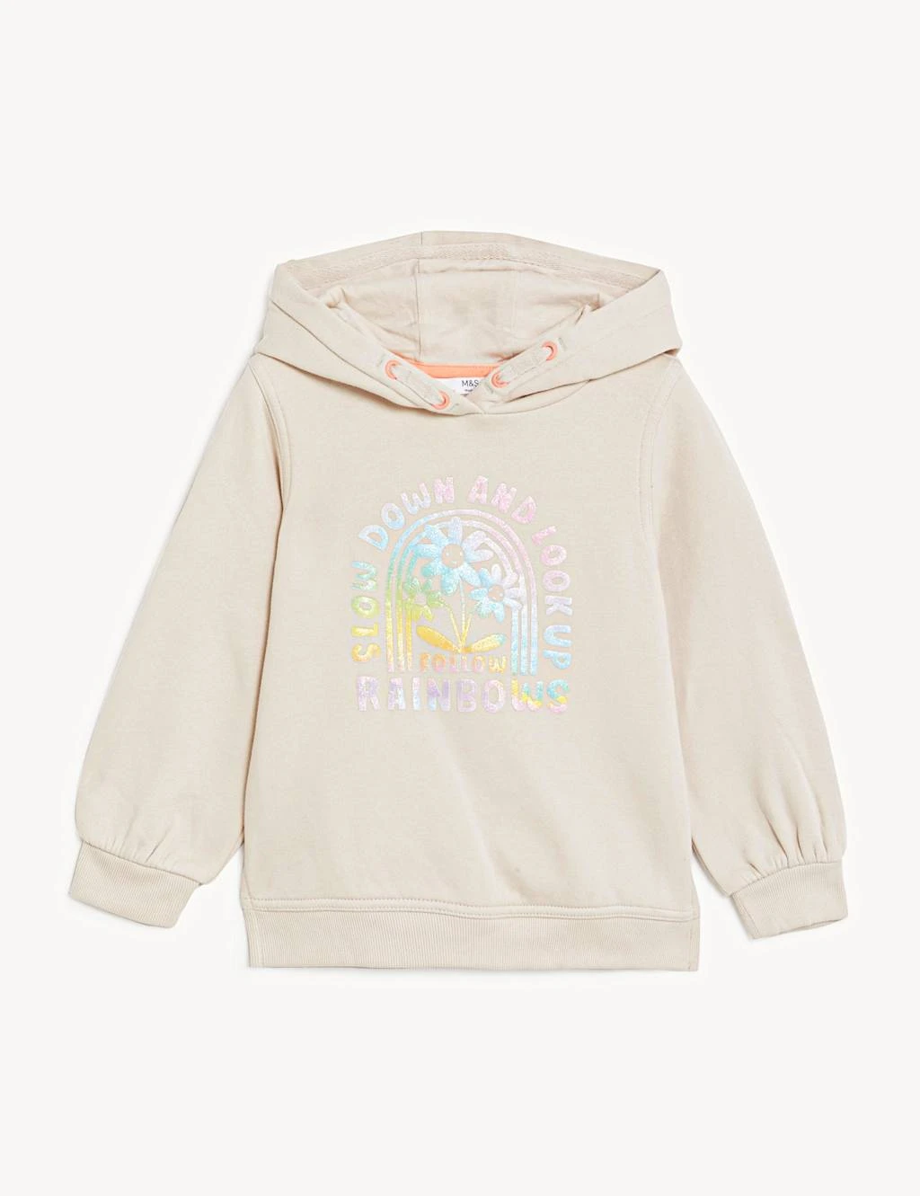 Cotton Rich Glitter Rainbow Hoodie (2-8 Yrs) 2 Cotton Rich Glitter Rainbow Hoodie (2-8 Yrs) - Image 2