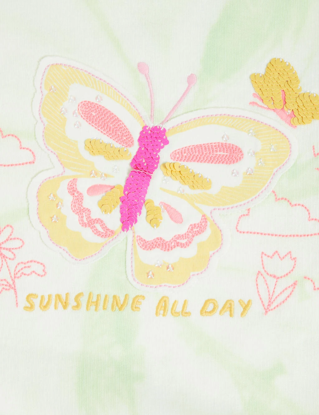 Cotton Rich Butterfly Tie Dye Sweatshirt (2-8 Yrs) 5 Cotton Rich Butterfly Tie Dye Sweatshirt (2-8 Yrs) - Image 5