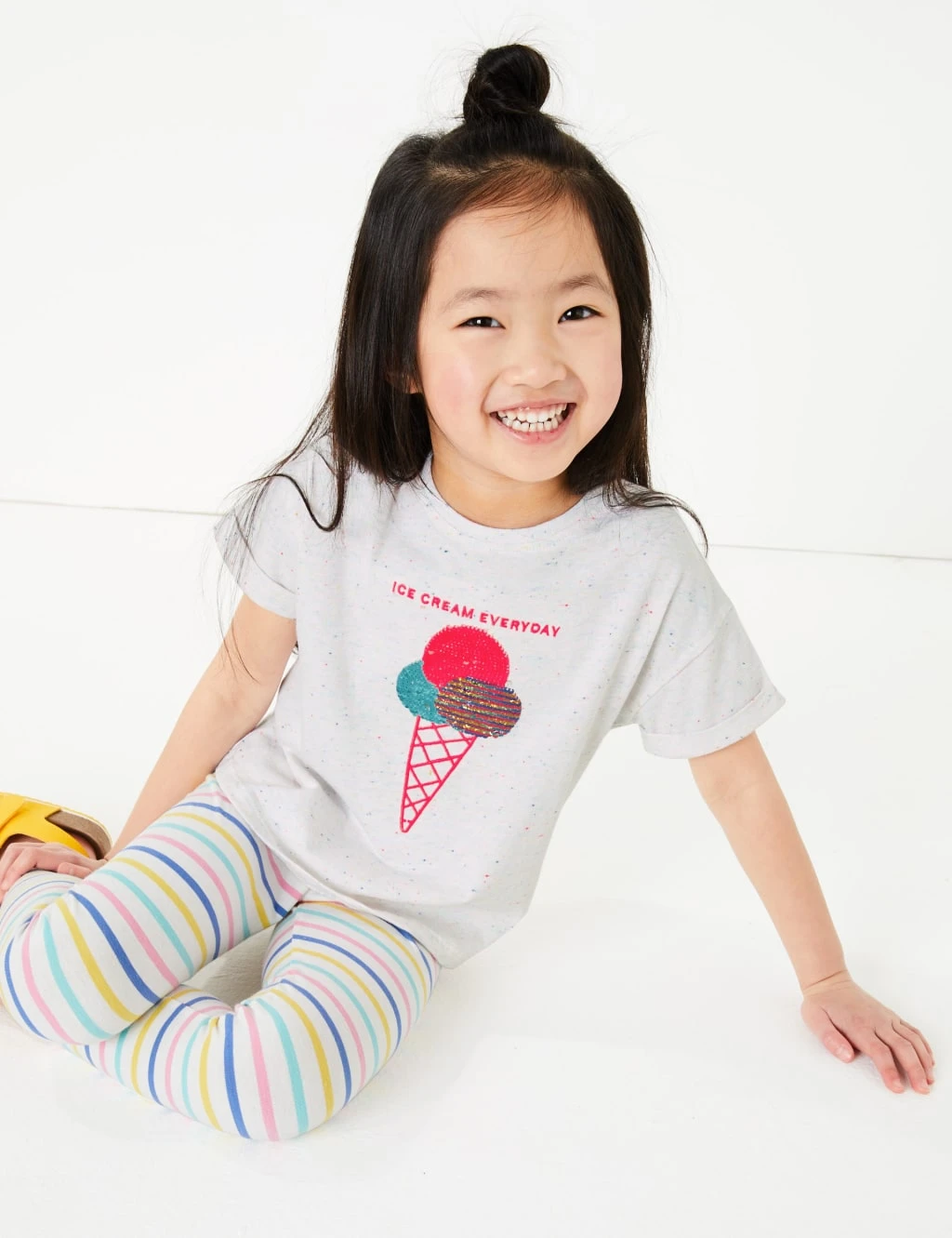 No Brand Reversible Sequin Ice Cream T-shirt (2-7 Yrs) 3 No Brand Reversible Sequin Ice Cream T-shirt (2-7 Yrs) - Image 3