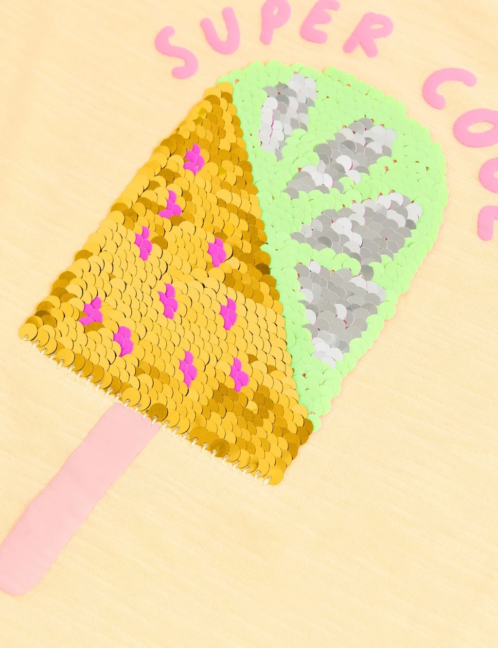 Pure Cotton Sequin Ice Cream T-Shirt (2-8 Yrs) 5 Pure Cotton Sequin Ice Cream T-Shirt (2-8 Yrs) - Image 5