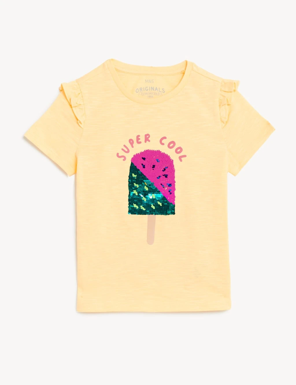 Pure Cotton Sequin Ice Cream T-Shirt (2-8 Yrs) 2 Pure Cotton Sequin Ice Cream T-Shirt (2-8 Yrs) - Image 2