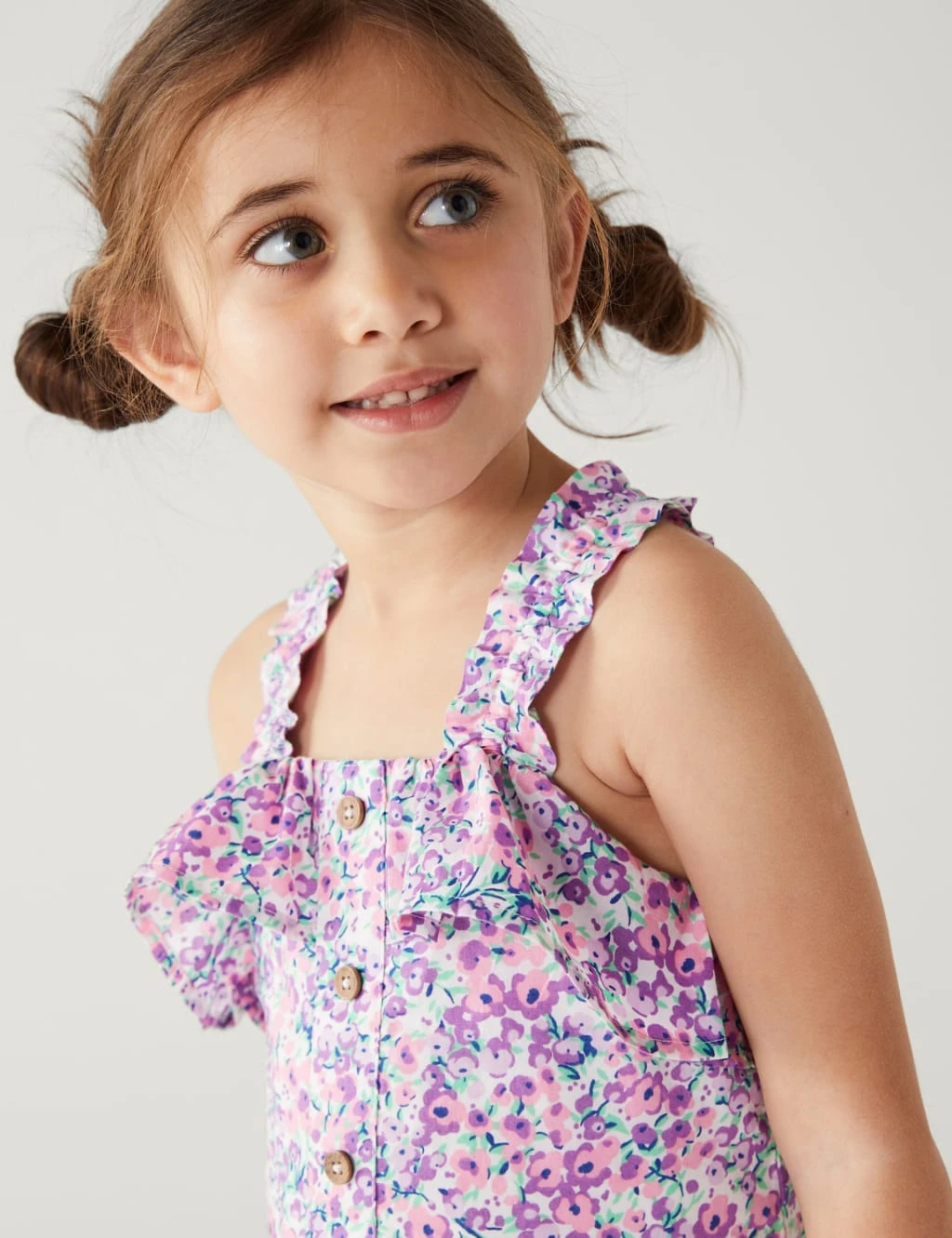 Pure Cotton Floral Top (2-8 Yrs) 1 Pure Cotton Floral Top (2-8 Yrs)