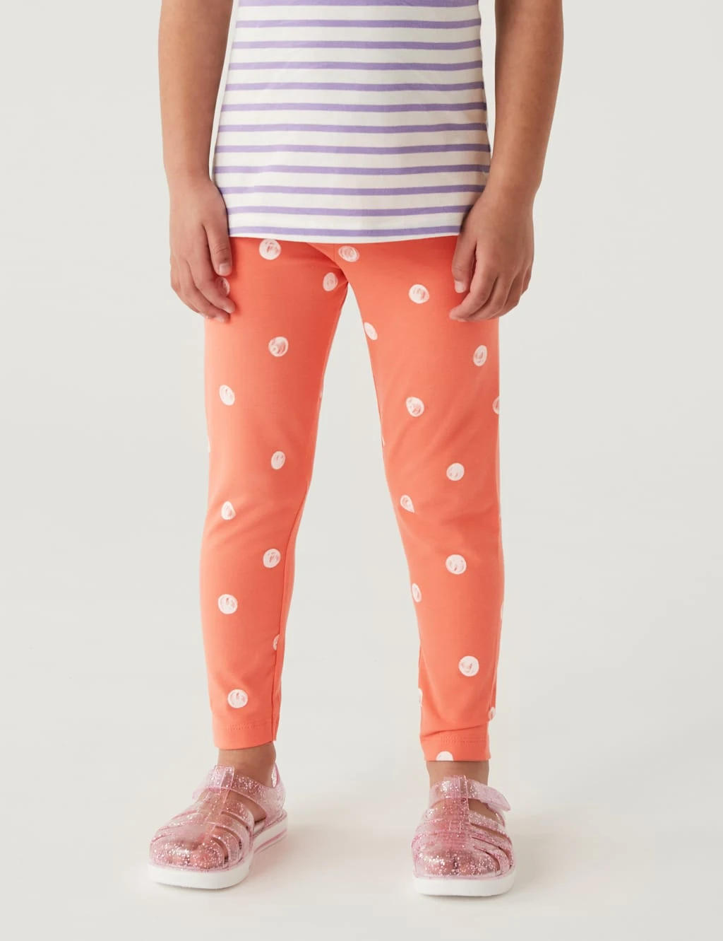 Cotton Rich Spotted Leggings (2-8 Yrs) 4 Cotton Rich Spotted Leggings (2-8 Yrs) - Image 4