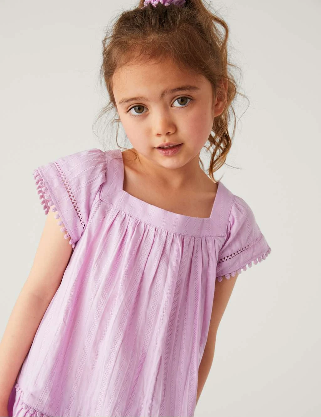 2pc Pure Cotton Dress And Scrunchie Outfit (2-8 Yrs) 3 2pc Pure Cotton Dress And Scrunchie Outfit (2-8 Yrs) - Image 3