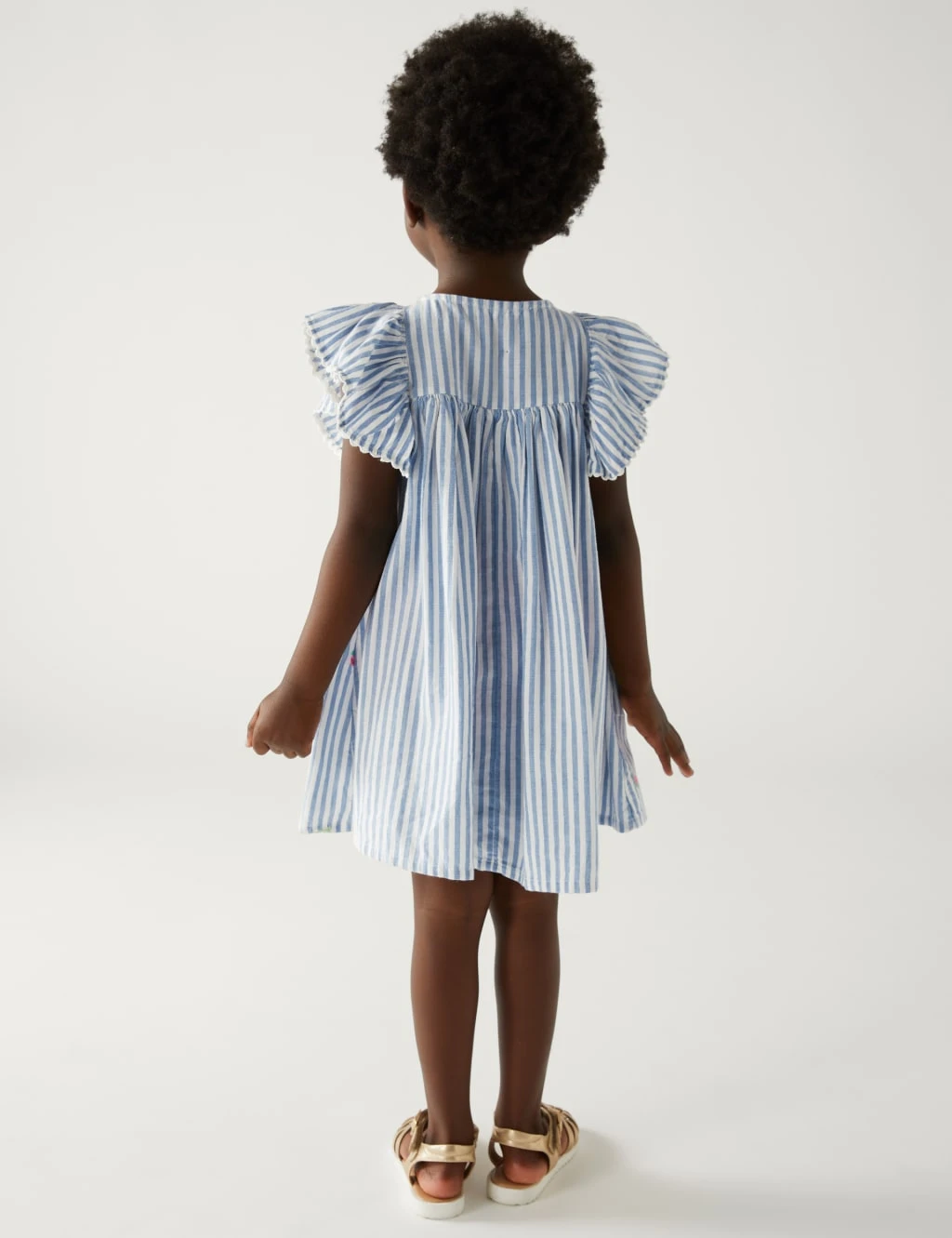 Pure Cotton Striped Dress (2-8 Yrs) 4 Pure Cotton Striped Dress (2-8 Yrs) - Image 4