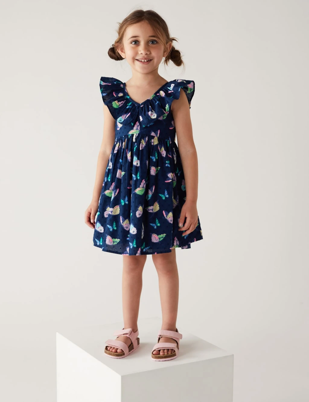 Pure Cotton Butterfly Dress (2-8 Yrs) 1 Pure Cotton Butterfly Dress (2-8 Yrs)