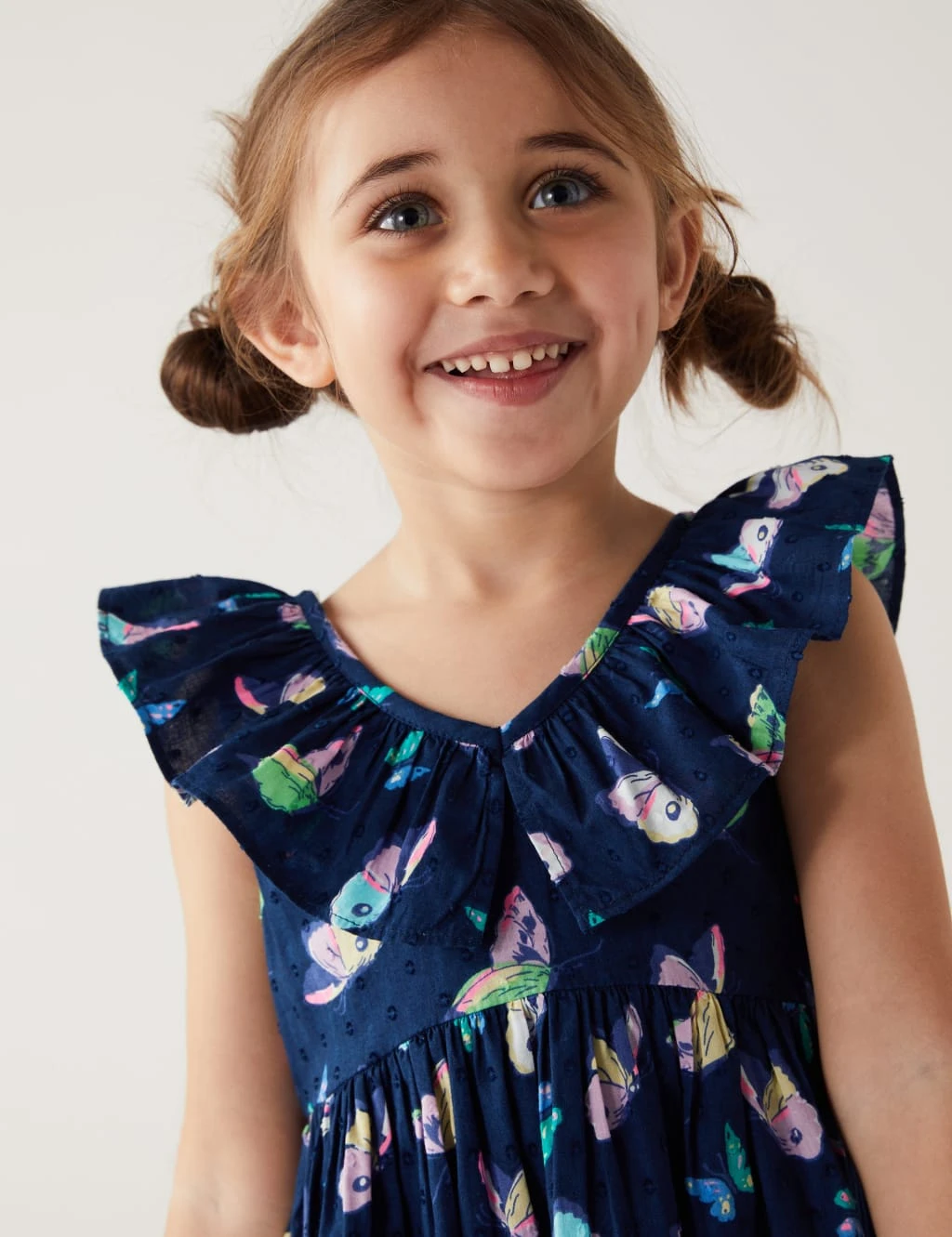 Pure Cotton Butterfly Dress (2-8 Yrs) 3 Pure Cotton Butterfly Dress (2-8 Yrs) - Image 3