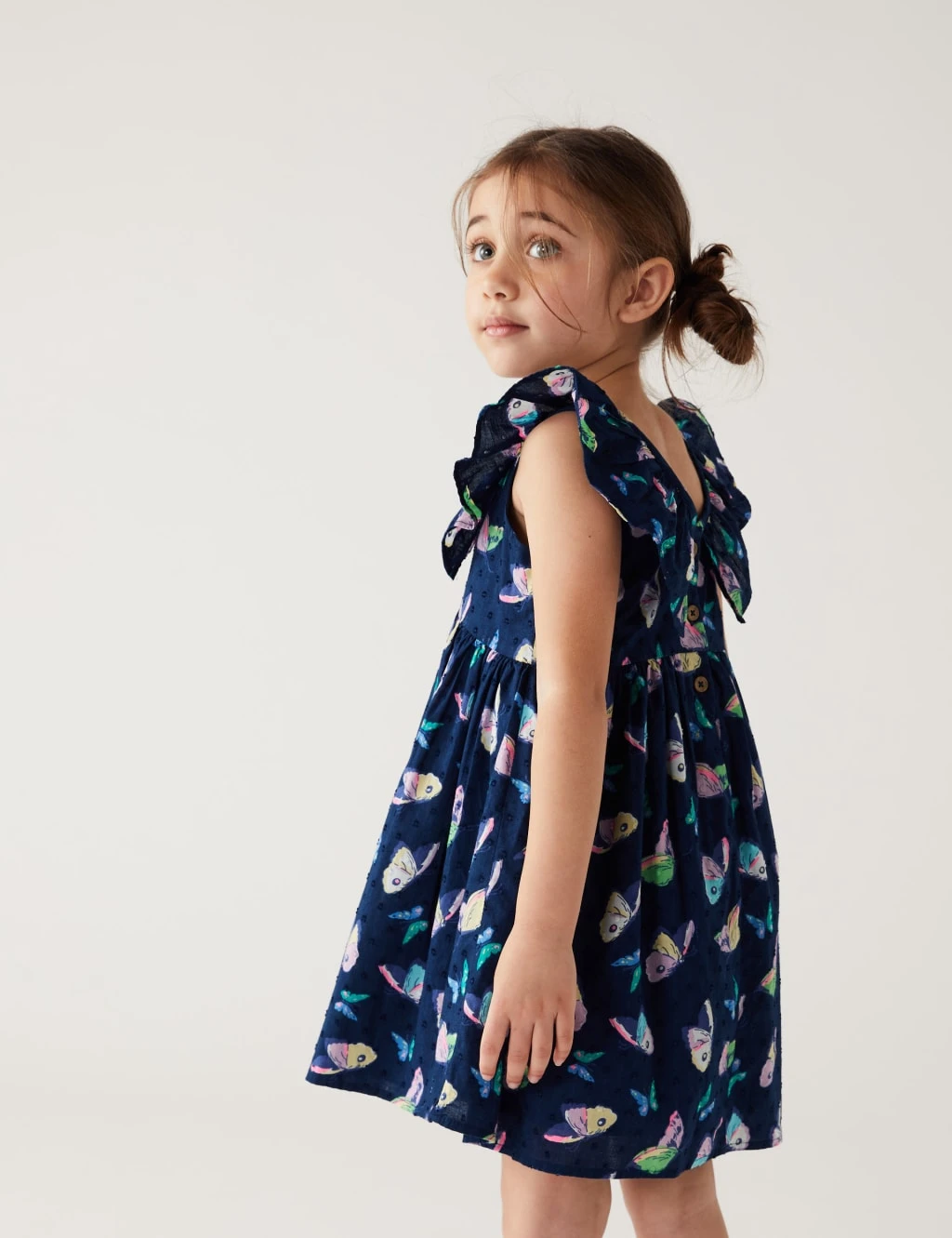 Pure Cotton Butterfly Dress (2-8 Yrs) 4 Pure Cotton Butterfly Dress (2-8 Yrs) - Image 4