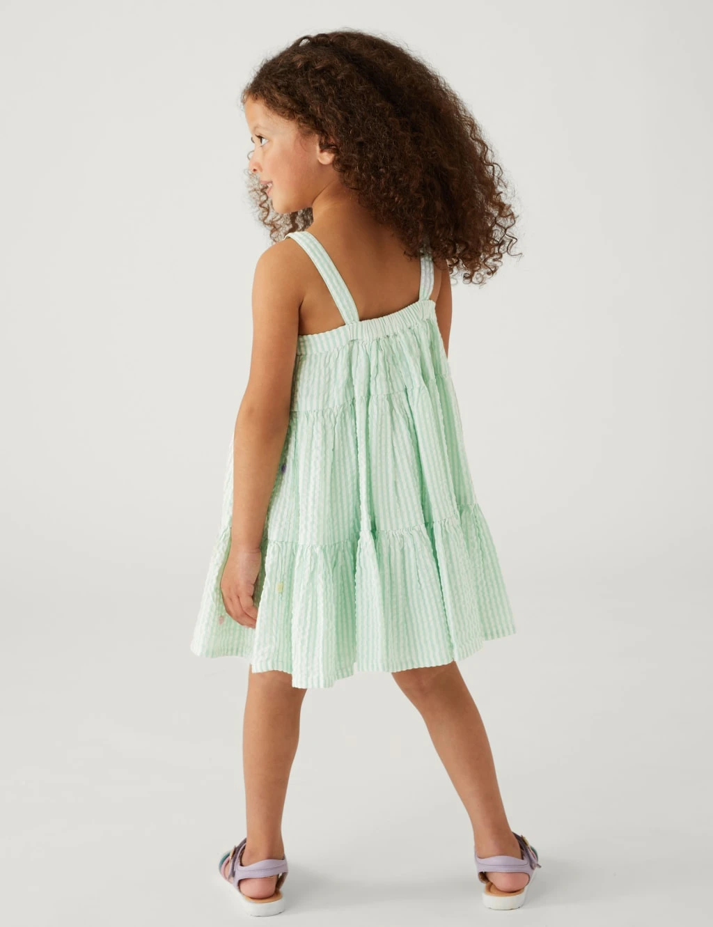 Pure Cotton Striped Dress (2 - 8 Yrs) 4 Pure Cotton Striped Dress (2 - 8 Yrs) - Image 4