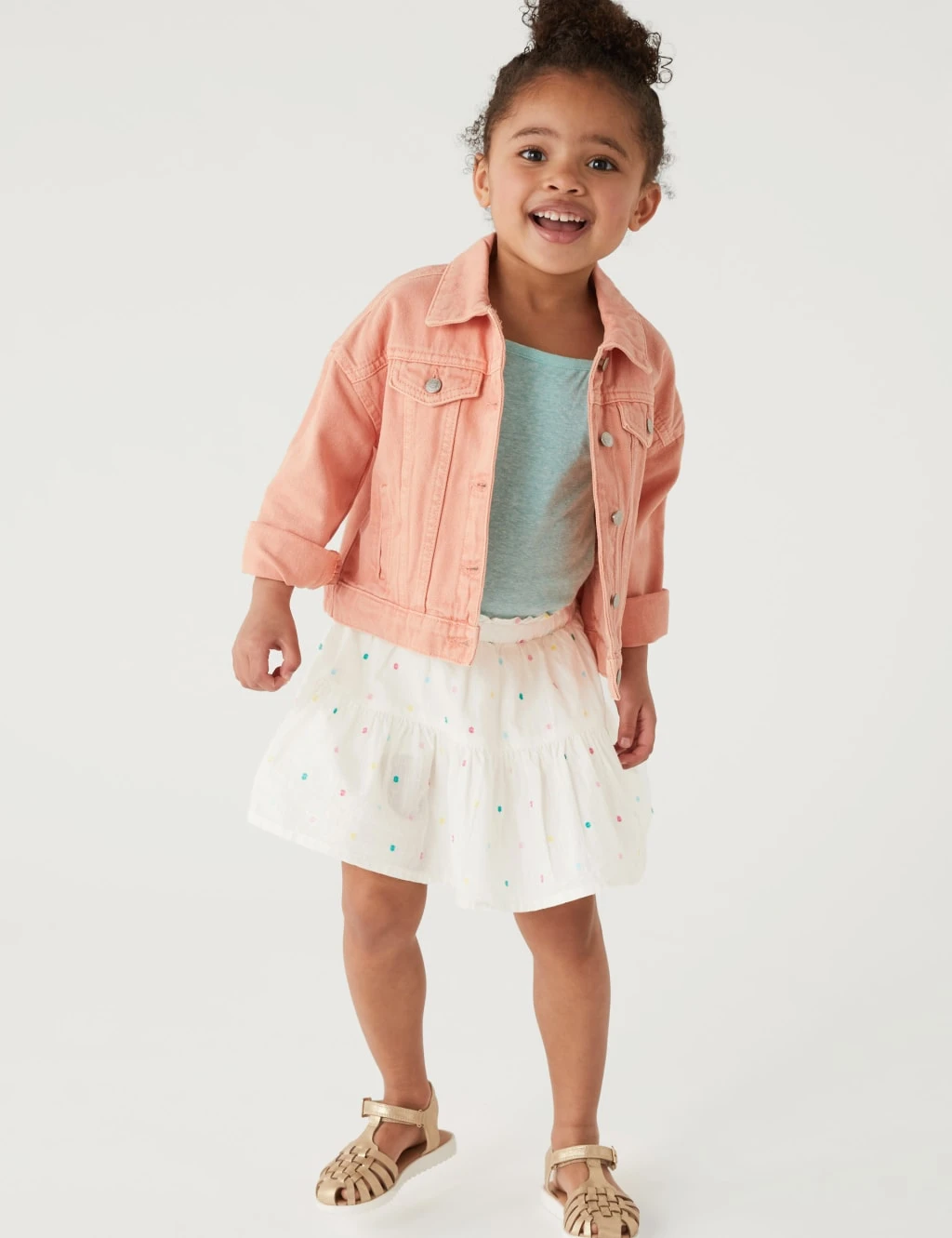 Pure Cotton Spotted Skort (2 - 8 Yrs) 1 Pure Cotton Spotted Skort (2 - 8 Yrs)