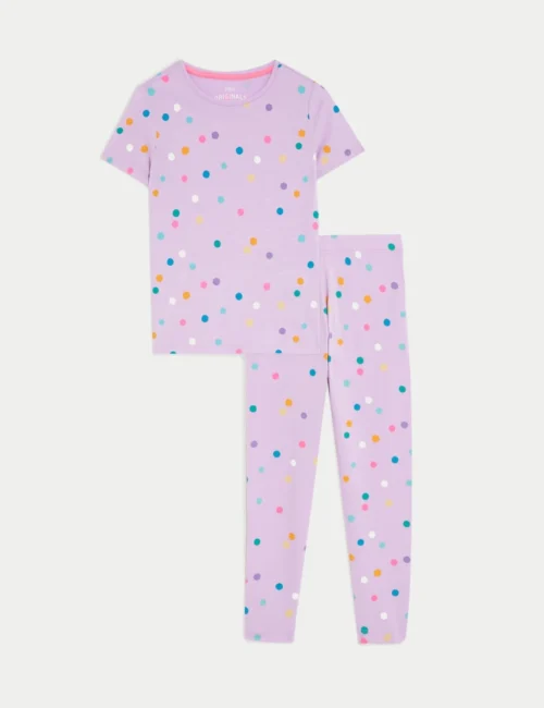 Cotton Rich Spotted Top & Bottom Outfit (2-8 Yrs)