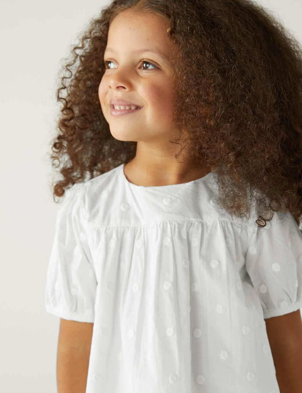 Pure Cotton Broderie Top & Bottom Outfit (2-8 Yrs) 3 Pure Cotton Broderie Top & Bottom Outfit (2-8 Yrs) - Image 3