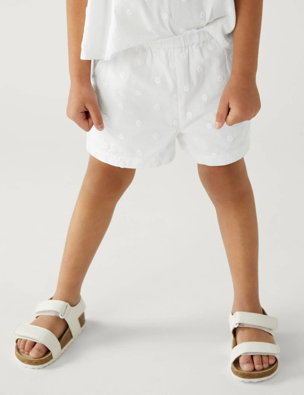 Pure Cotton Broderie Top & Bottom Outfit (2-8 Yrs) 5 Pure Cotton Broderie Top & Bottom Outfit (2-8 Yrs) - Image 5