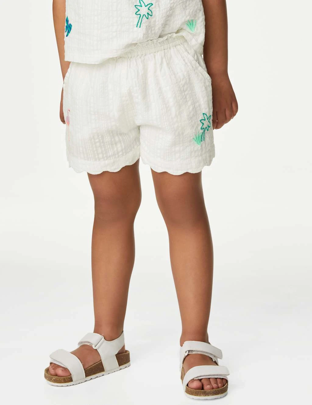 Pure Cotton Embroidered Top & Bottom Outfit (2-8 Yrs) 5 Pure Cotton Embroidered Top & Bottom Outfit (2-8 Yrs) - Image 5