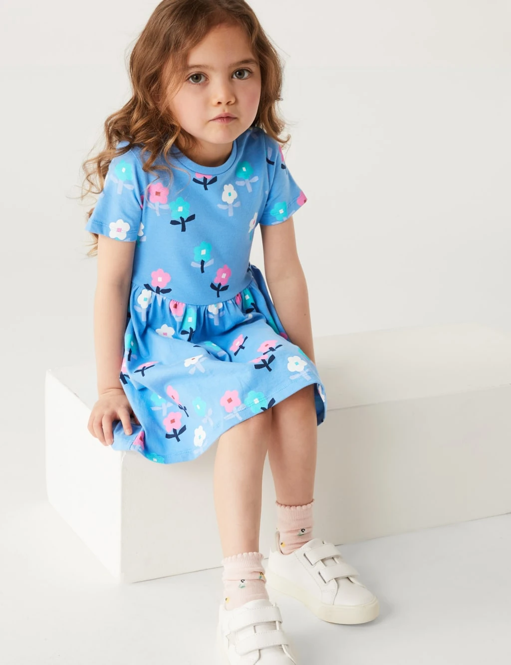 Cotton Rich Floral Print Dress 1 Cotton Rich Floral Print Dress