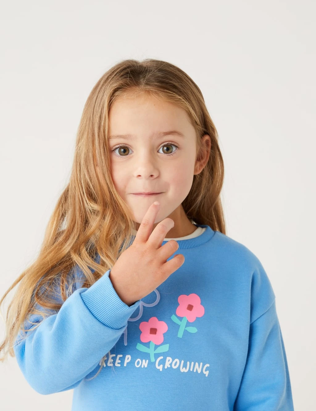 Cotton Rich Flower Sweatshirt (2-8 Yrs) 3 Cotton Rich Flower Sweatshirt (2-8 Yrs) - Image 3