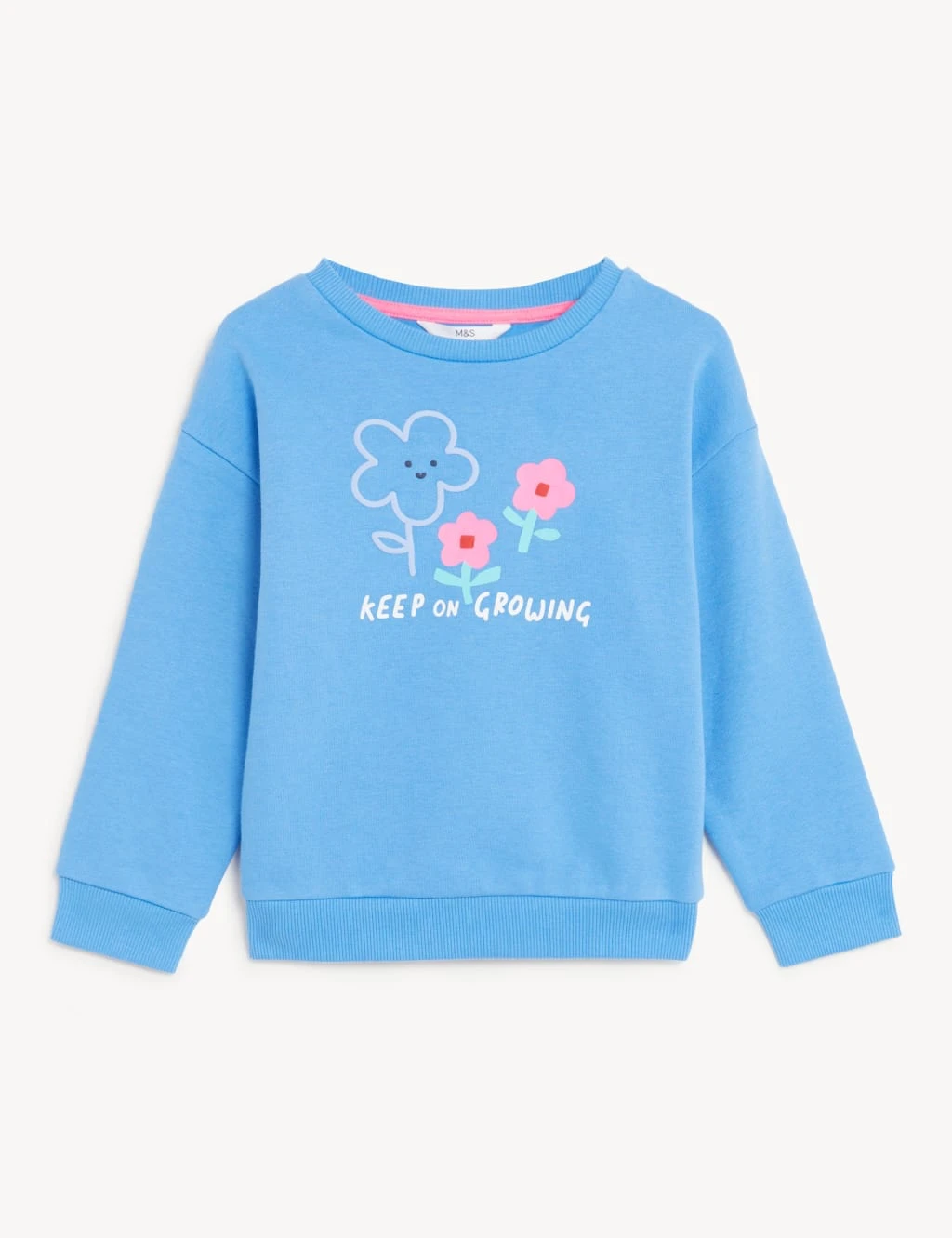 Cotton Rich Flower Sweatshirt (2-8 Yrs) 2 Cotton Rich Flower Sweatshirt (2-8 Yrs) - Image 2