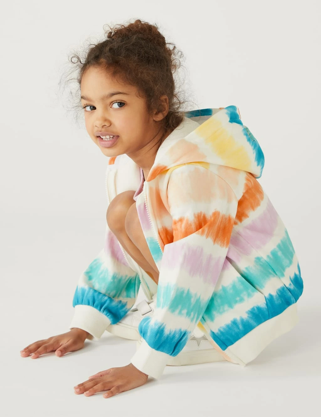 Cotton Rich Tie Dye Zip Hoodie (2-8 Yrs) 1 Cotton Rich Tie Dye Zip Hoodie (2-8 Yrs)
