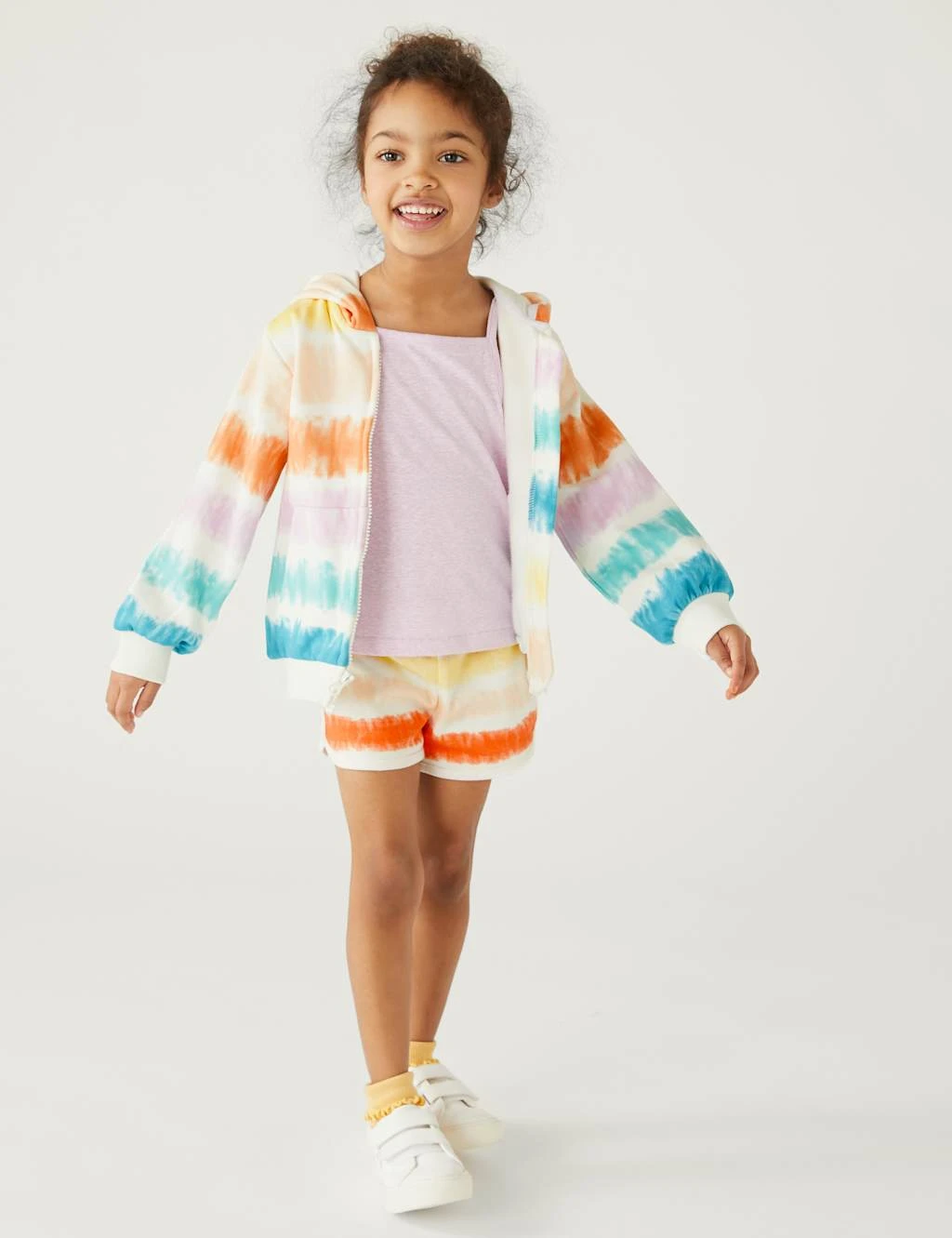 Cotton Rich Tie Dye Zip Hoodie (2-8 Yrs) 3 Cotton Rich Tie Dye Zip Hoodie (2-8 Yrs) - Image 3