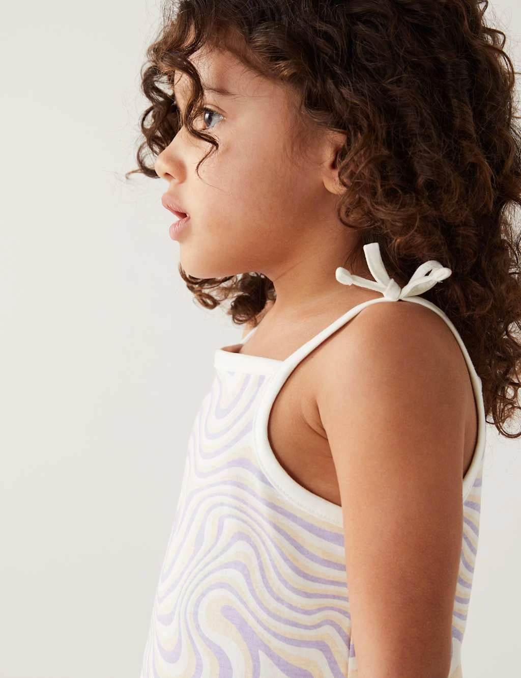 Pure Cotton Swirl Print Strappy Top (2-8 Yrs) 1 Pure Cotton Swirl Print Strappy Top (2-8 Yrs)