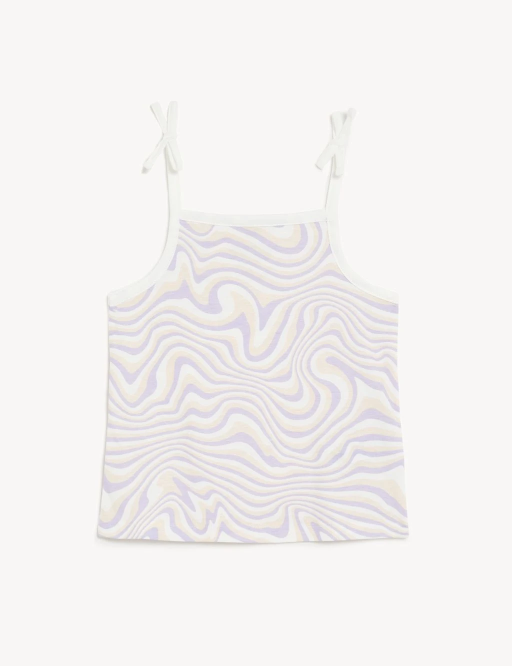 Pure Cotton Swirl Print Strappy Top (2-8 Yrs) 2 Pure Cotton Swirl Print Strappy Top (2-8 Yrs) - Image 2
