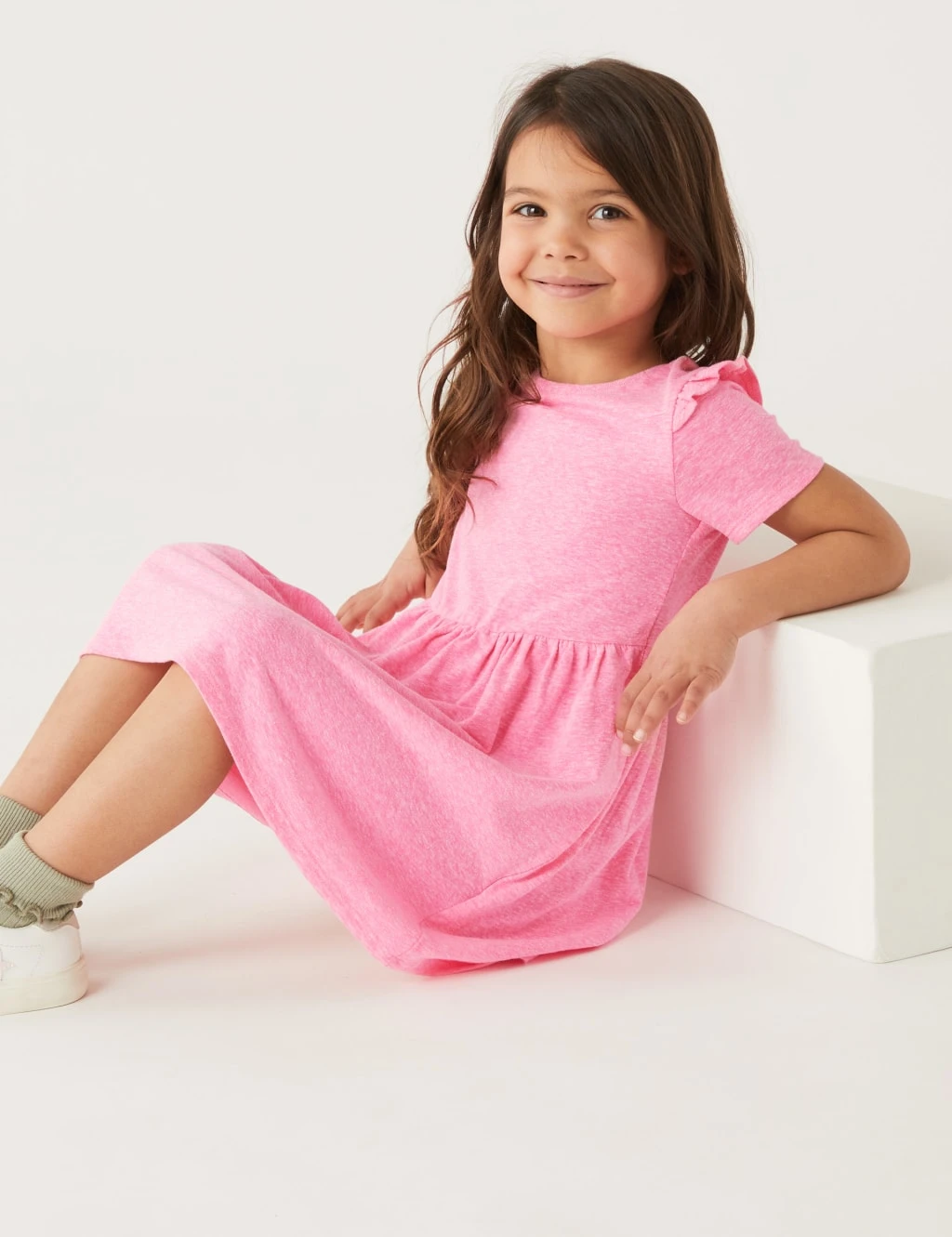 Cotton Blend Dress (2-8 Yrs) 3 Cotton Blend Dress (2-8 Yrs) - Image 3