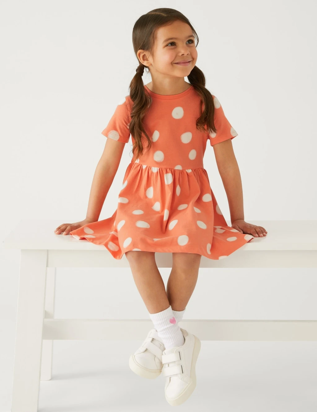 Pure Cotton Polka Dot Dress (2-8 Yrs) 3 Pure Cotton Polka Dot Dress (2-8 Yrs) - Image 3