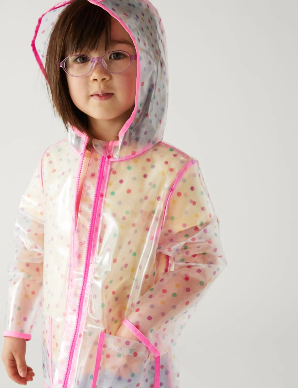 Glitter Spotted Fisherman Coat (2-8 Yrs) 3 Glitter Spotted Fisherman Coat (2-8 Yrs) - Image 3