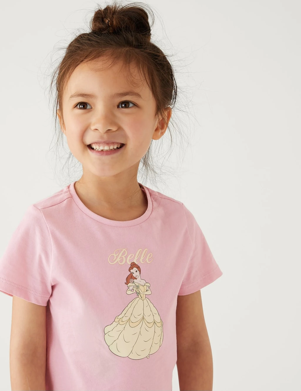 5pk Pure Cotton Disney Princess™ Tops (2-8 Yrs) 2 5pk Pure Cotton Disney Princess™ Tops (2-8 Yrs) - Image 2