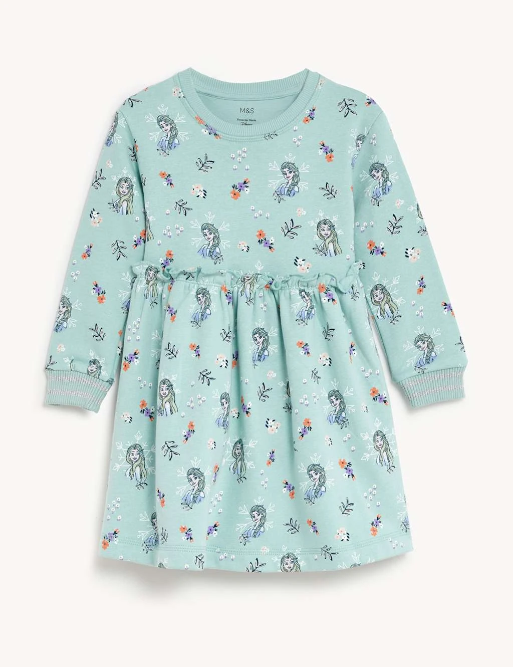 Cotton Rich Frozen™ Frill Dress (2-10 Yrs) 2 Cotton Rich Frozen™ Frill Dress (2-10 Yrs) - Image 2