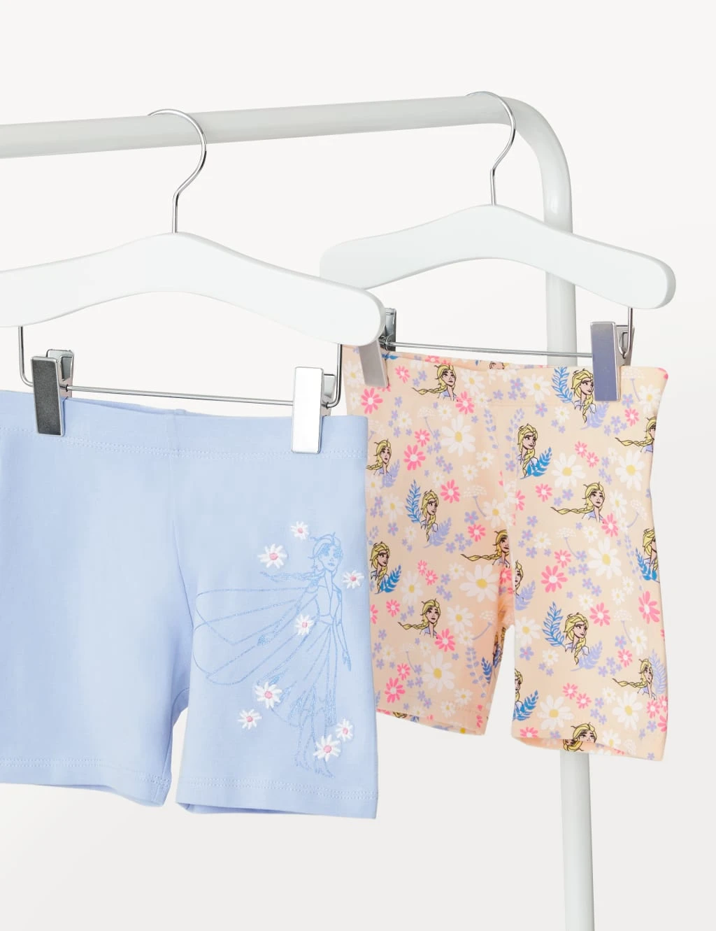 2pk Cotton Rich Frozen™ Cycling Shorts (2 - 10 Yrs) 2 2pk Cotton Rich Frozen™ Cycling Shorts (2 - 10 Yrs) - Image 2