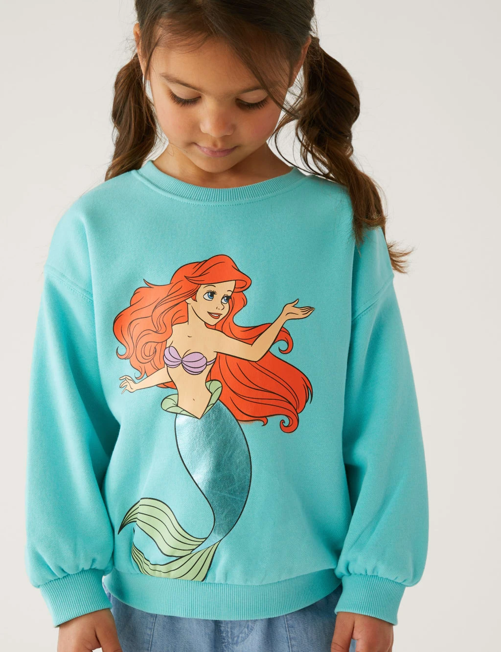 Cotton Rich The Little Mermaid™ Sweatshirt (2-8 Yrs) 4 Cotton Rich The Little Mermaid™ Sweatshirt (2-8 Yrs) - Image 4