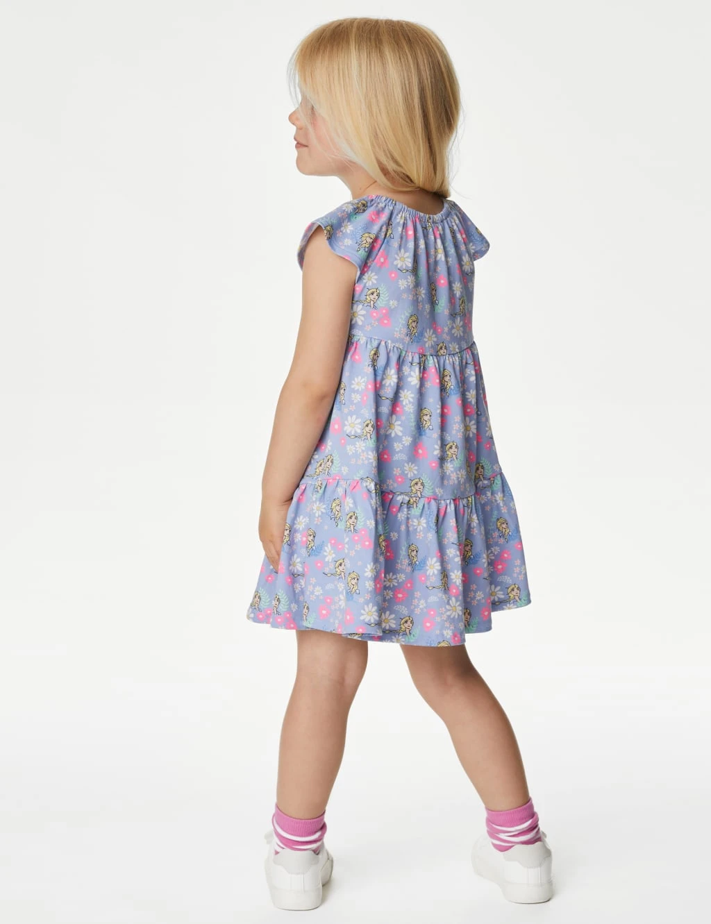 Pure Cotton Disney Frozen™ Tiered Dress (2-10 Yrs) 4 Pure Cotton Disney Frozen™ Tiered Dress (2-10 Yrs) - Image 4