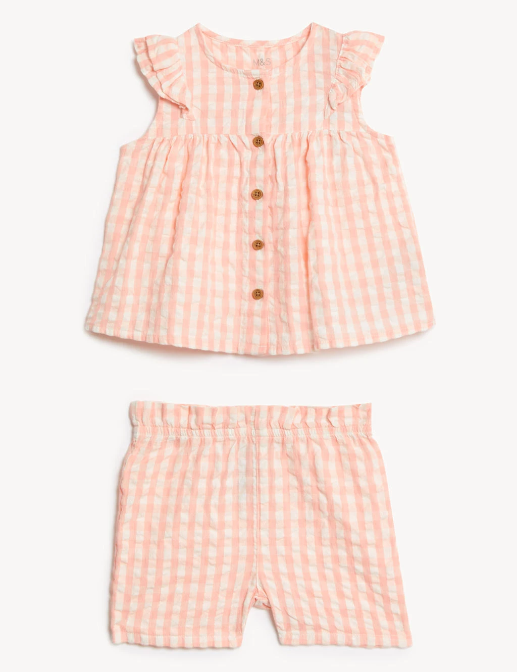2pc Pure Cotton Gingham Outfit (0-3 Yrs) 2 2pc Pure Cotton Gingham Outfit (0-3 Yrs) - Image 2