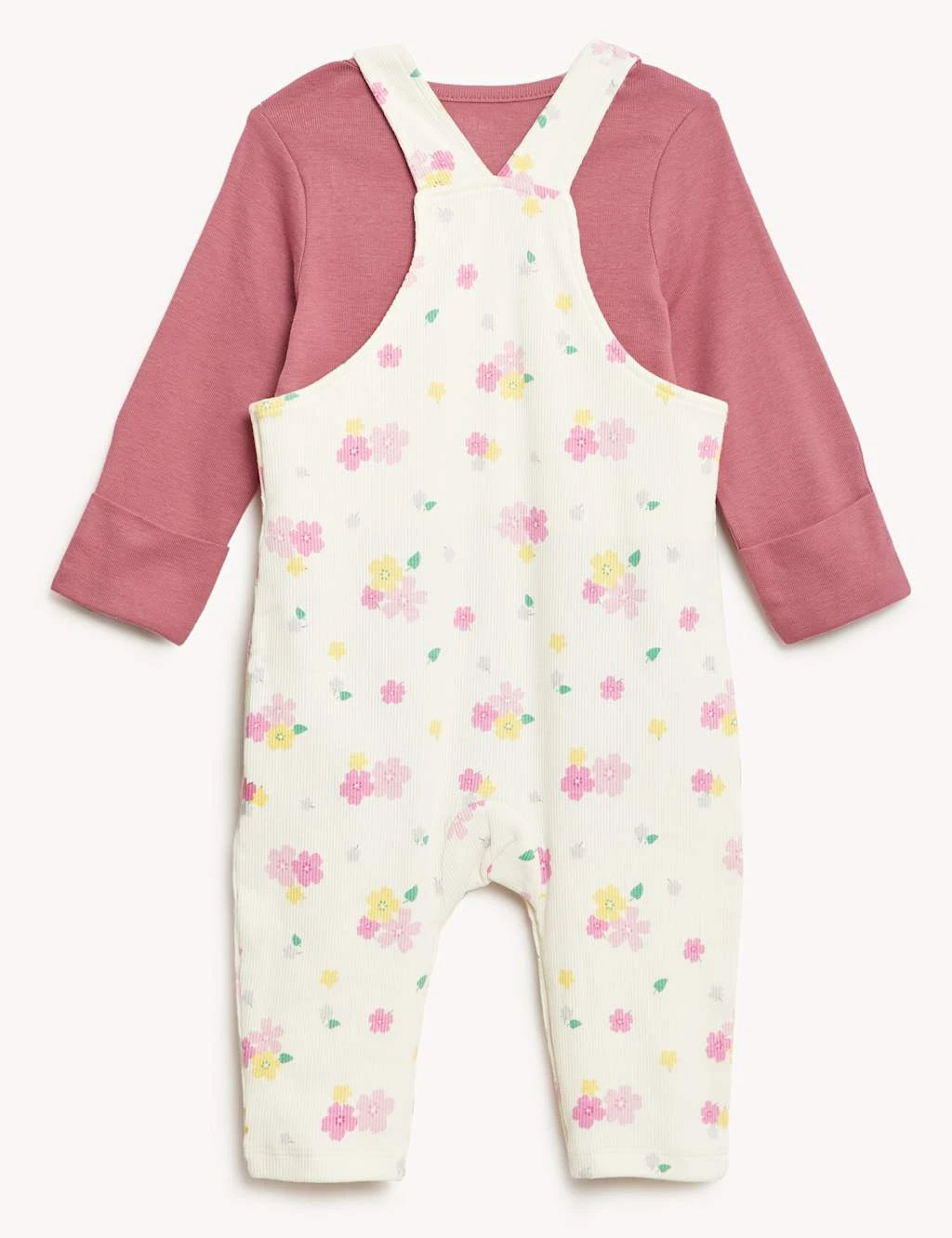 2pc Cotton Rich Floral Outfit (0-3 Yrs) 2 2pc Cotton Rich Floral Outfit (0-3 Yrs) - Image 2