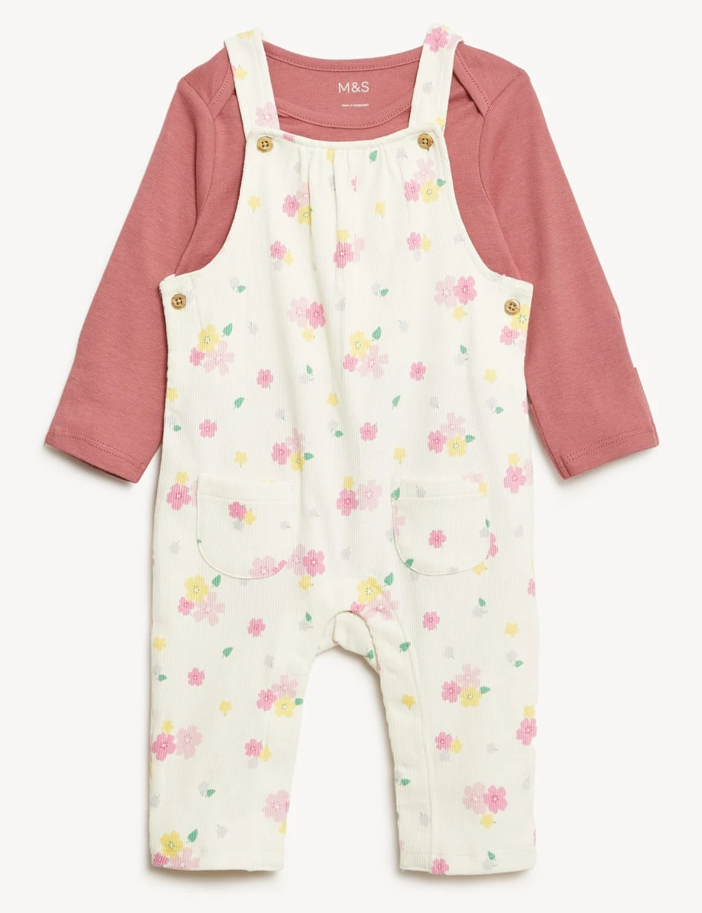 2pc Cotton Rich Floral Outfit (0-3 Yrs) 1 2pc Cotton Rich Floral Outfit (0-3 Yrs)