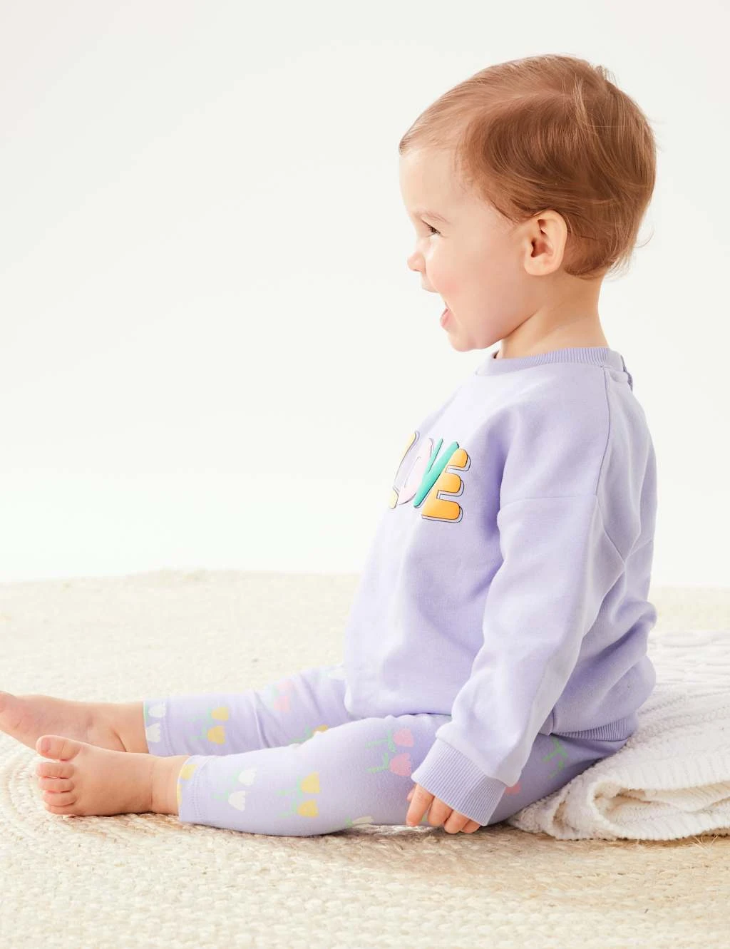 Cotton Rich Tulip Print Leggings (0-3 Yrs) 5 Cotton Rich Tulip Print Leggings (0-3 Yrs) - Image 5