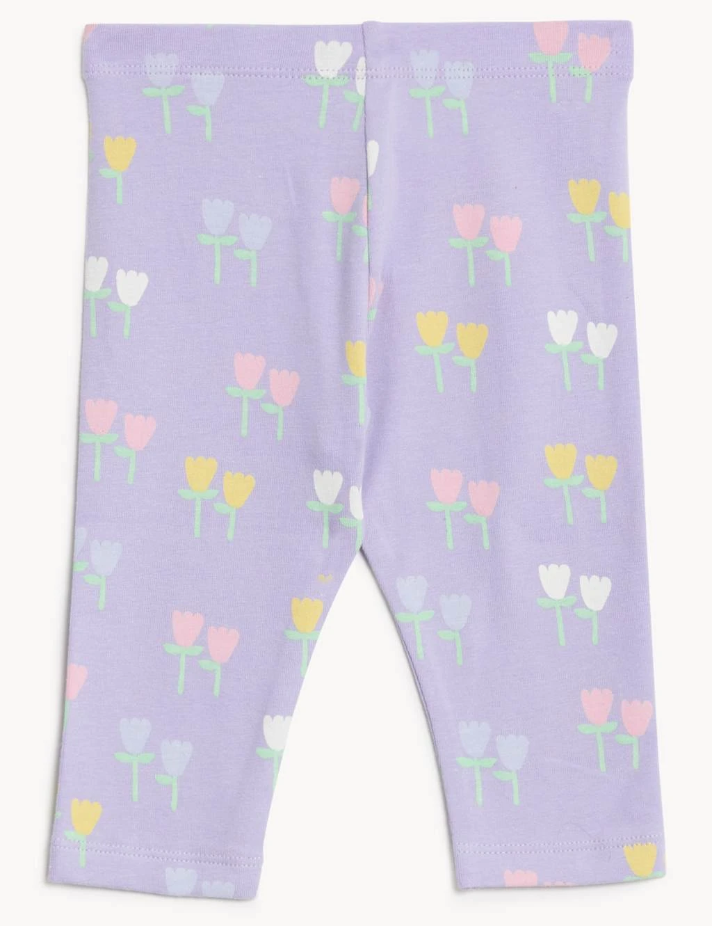 Cotton Rich Tulip Print Leggings (0-3 Yrs) 2 Cotton Rich Tulip Print Leggings (0-3 Yrs) - Image 2