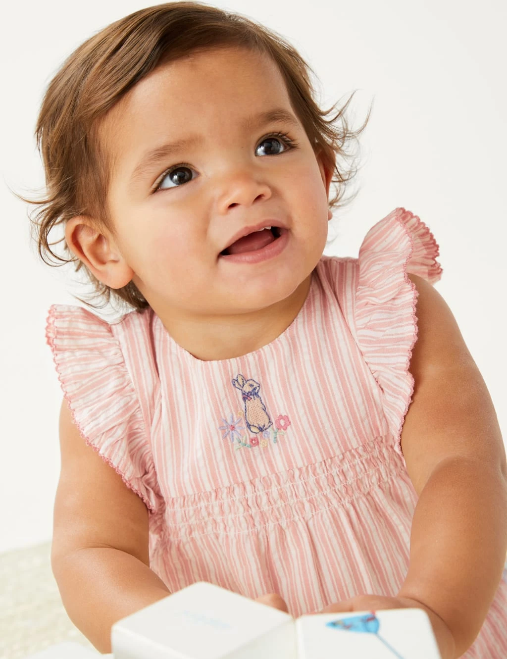 Pure Cotton Peter Rabbit™ Striped Romper (0-3 Yrs) 7 Pure Cotton Peter Rabbit™ Striped Romper (0-3 Yrs) - Image 7